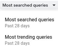 Matched Queries vs. Trending Queries in Google Search Console Insights