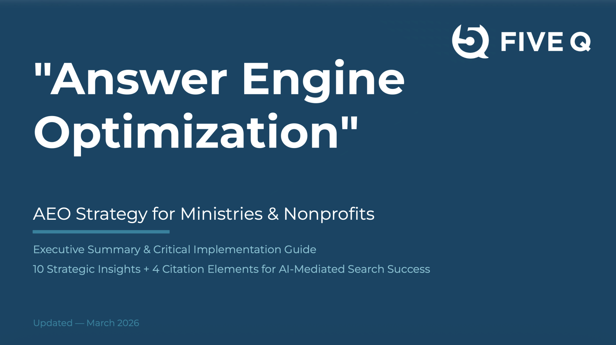 AEO Strategy Guide for Ministries and Nonprofits