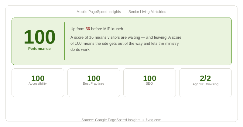 Mobile PageSpeed Insights - Senior Living Ministries