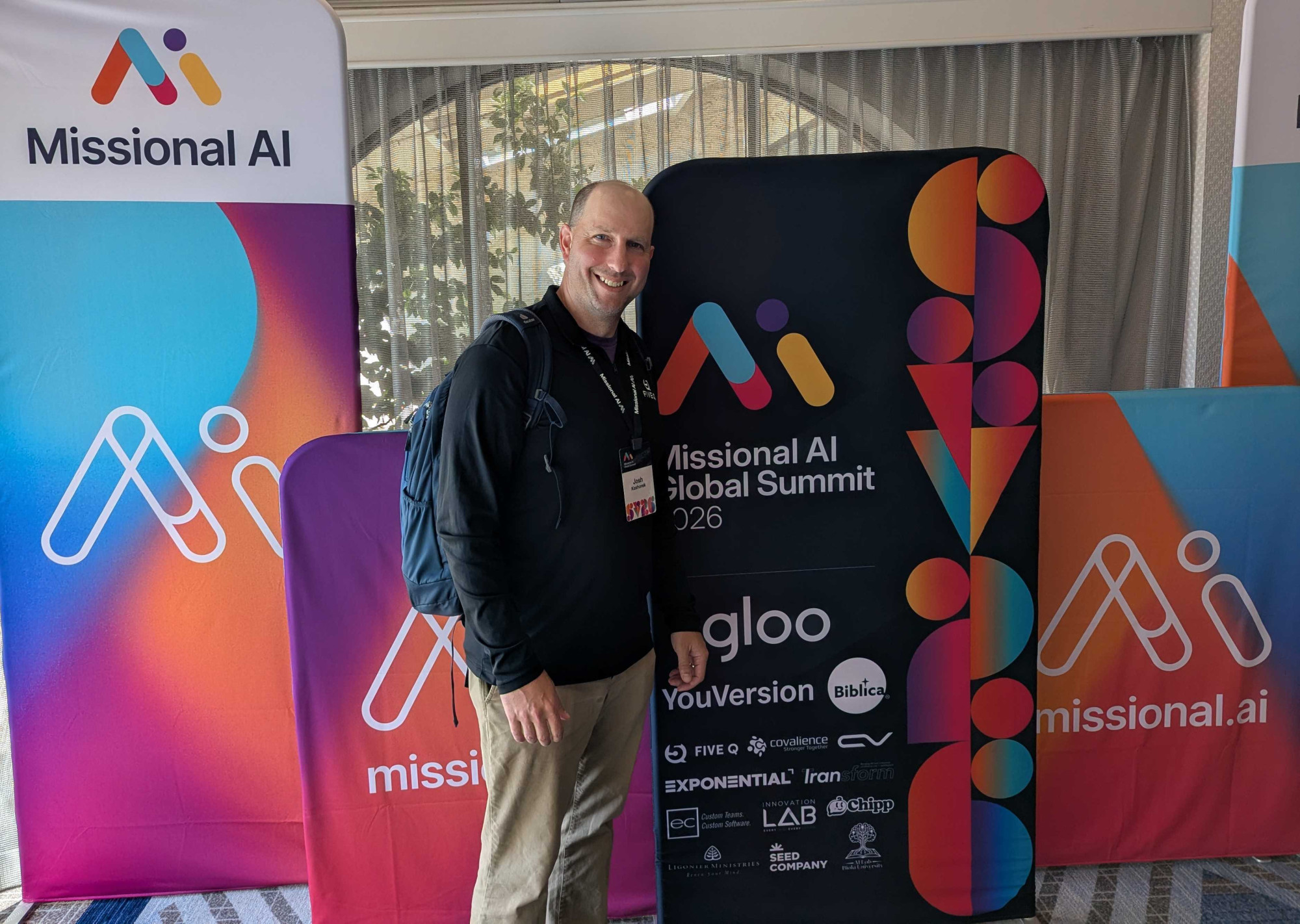 Josh Kashorek, Five Q Marketing Director, at the Missional AI Conference 2026. 